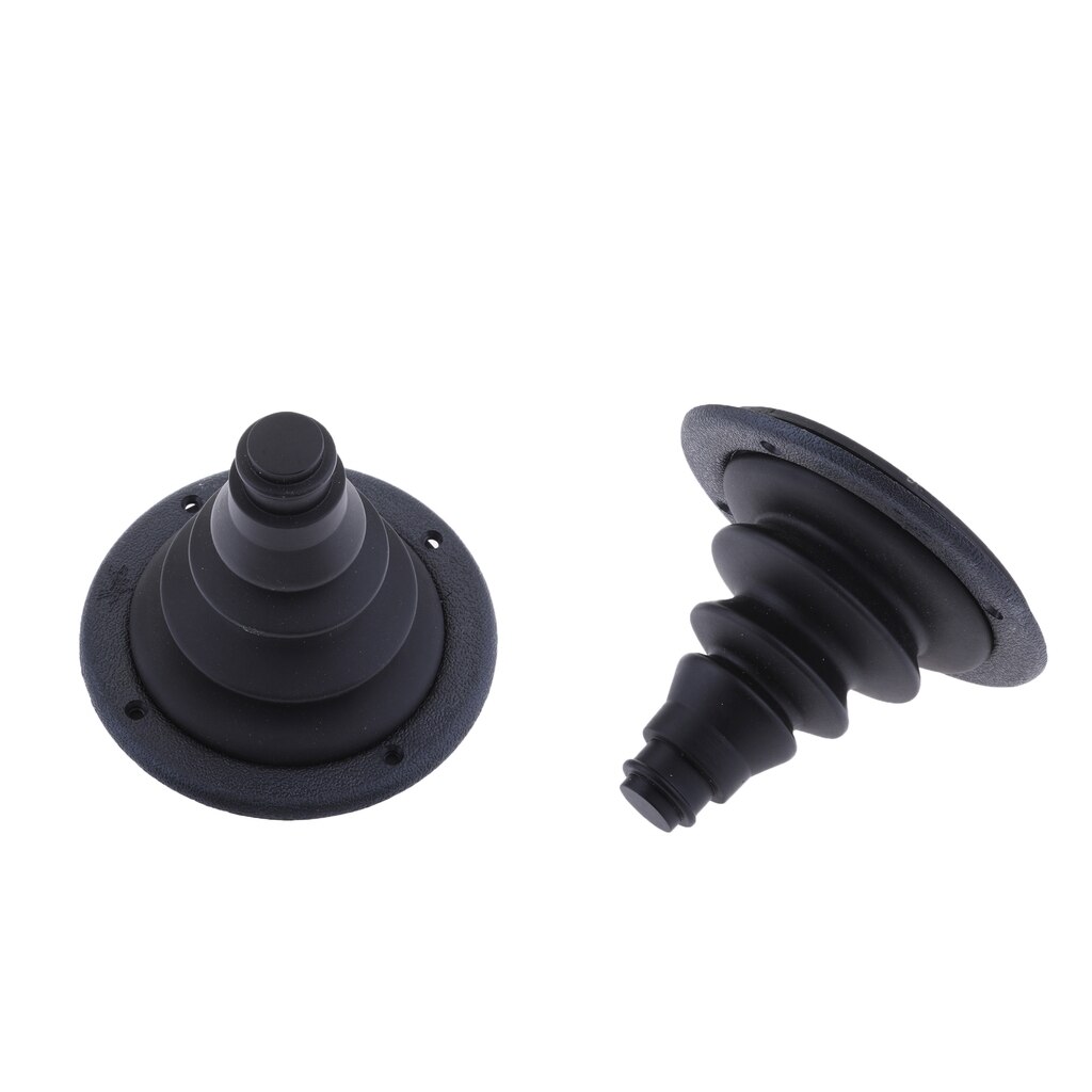Pair 120mm 4.72 inch Marine Boat Rigging Cable Boot Hole Shifter Cable Cover Black
