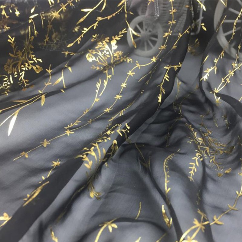 Cosplay kjole bronzing chiffon stof pil grene tyndt stof bronzeret kostume materiale gør-det-selv scene 1 meter