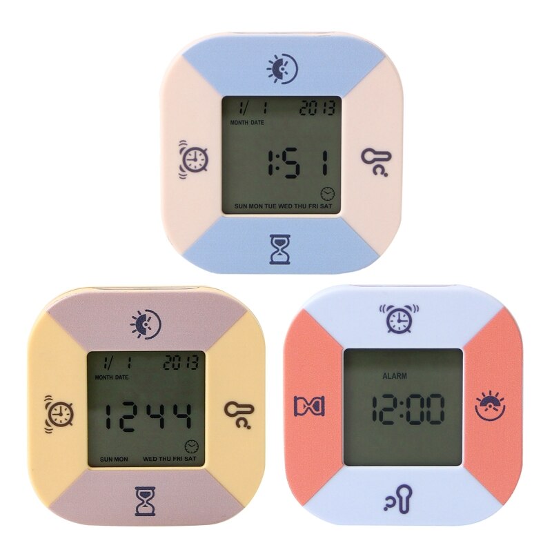 2022 Countdown Timer Flip Timer Time Management Tool Temperature Alarm Clock Calendar Date Digital Display Multifunction