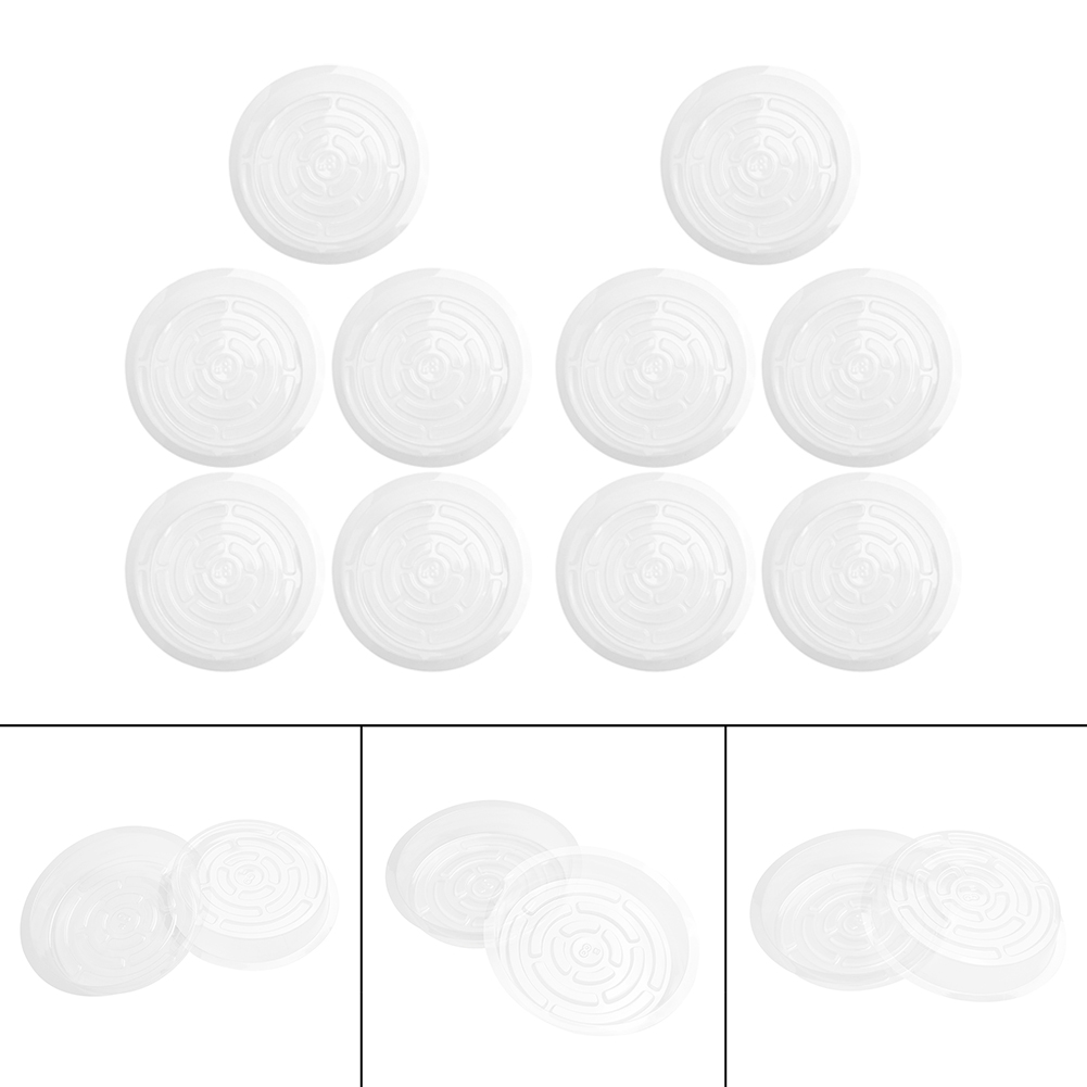 10pcs Pot Holder For Plants Pot Stand Garden Plant Saucer Drip Tray Round Pot Base Clear Snack Container PET