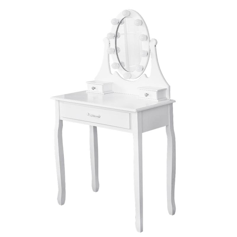 Dressing TableNordic Wooden Dressing Table And Stool Set Modern Simple Makeup Table For Bedroom Dressers Vanity Desk With Mirror