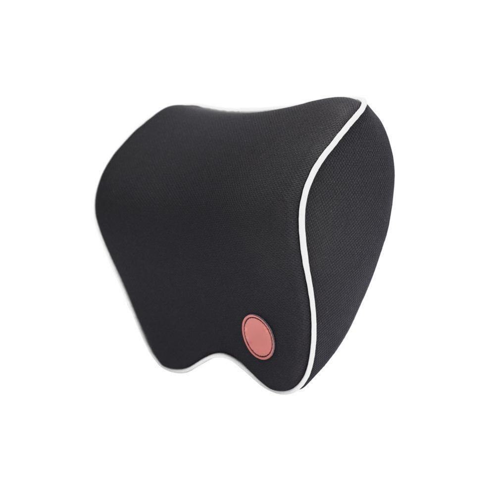 Bil nakkepude 3d memory foam hovedstøtte bil bil nakkepuder fyldt fiberpude til rejsestøtte tilbehør til bilsæde: Hvid