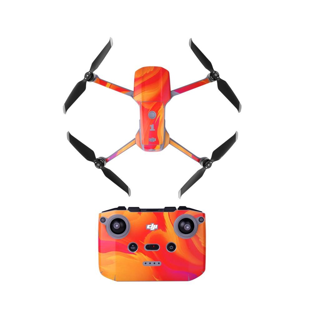 Stickers Protective Film Waterproof Scratch Proof Skin PVC Decals For Mavic Air 2: Orange era