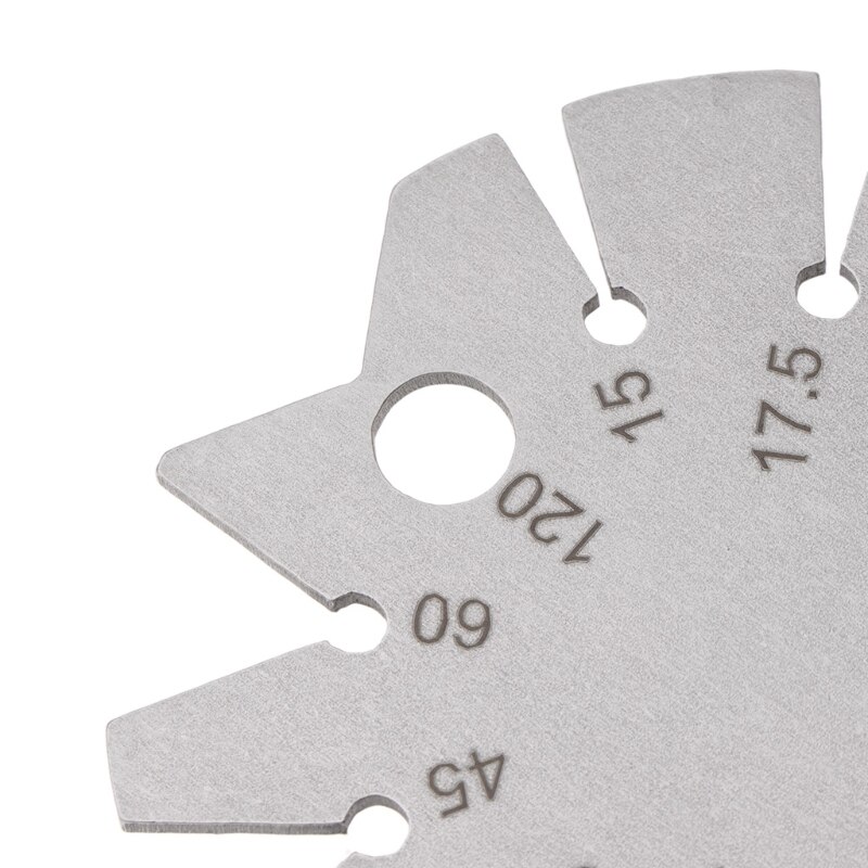 Jauge d'angle en acier inoxydable, rapporteur d'angle, plage 15C-120C, outils de calibre, diamètre 70mm pour outils de travail du bois