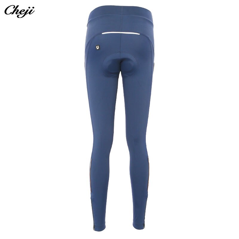 Cheji Cycling Pants Women - Lycra - Zipper Fly - Full Length - Cycling Apparel