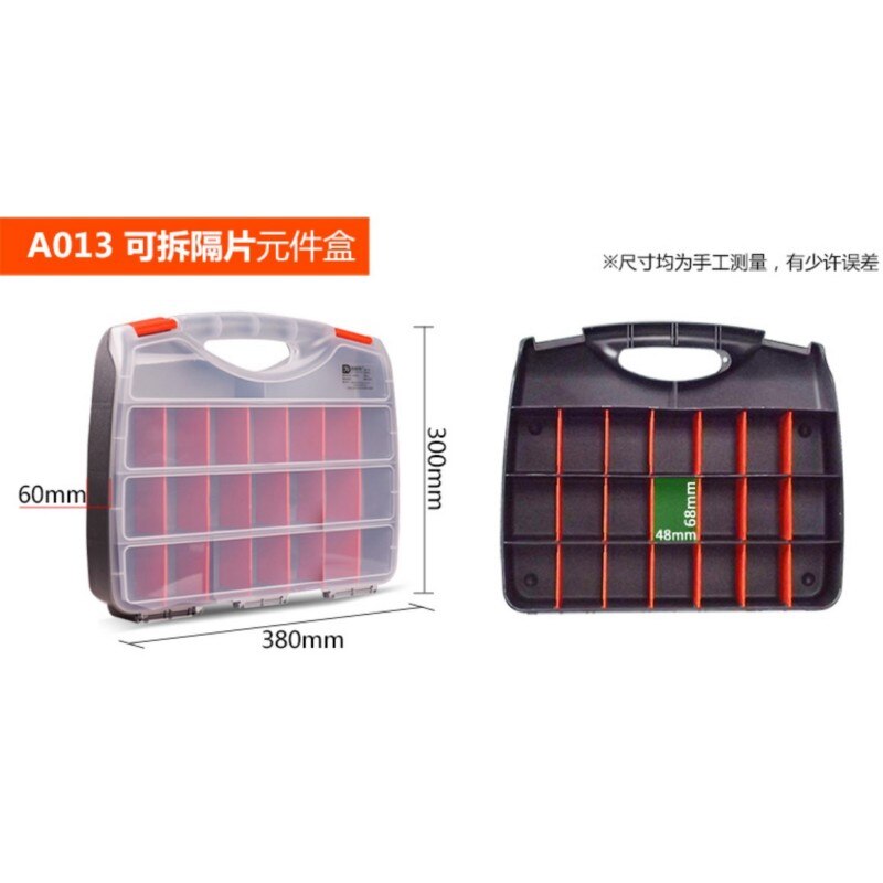 1 pc ABS plastic tool box screw tool storage box with locking screwdriver hardware accessories auto repair toolbox: A013