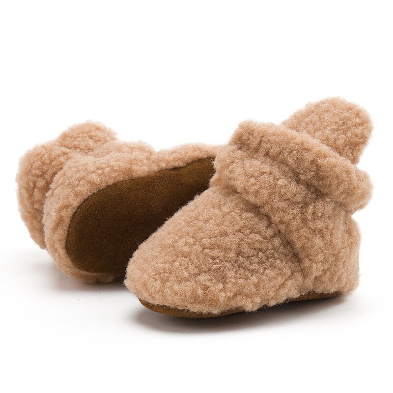 -né enfant en bas âge corail polaire bottes hiver premiers marcheurs bébé filles garçons chaussures semelle souple fourrure neige chaussons pour 0-18M