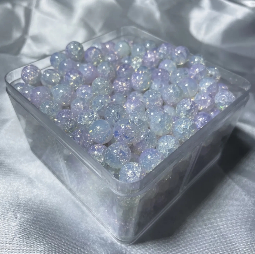 10mm 20 Uds. Cuentas de dos colores degradadas hechas a mano Diy chica hermosa pulsera de Multicolor collar cuentas sueltas joyería de hadas: Rosa