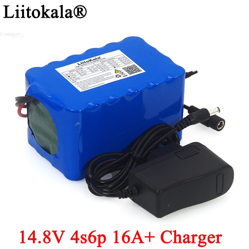 Liitokala 14.8V 12Ah 18650 li-iom batterij nacht vissen lamp heater mijnwerkerslamp versterker batterij met BMS + 16.8V Lader