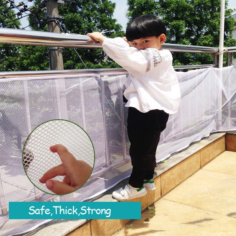 Balkonhek groot formaat veiligheidsnet 1st railnet kind huisdieren honden hek kinderen baby trap balkon dek poort deuropeningen gaas 300 x 77cm