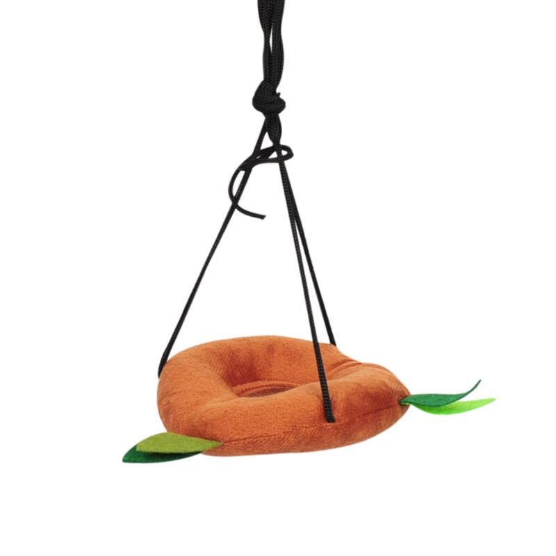 Plush Small Pet Toy Hanging Forest Leaf Swing Hammock Ropeway Hamster Cage Decor: B