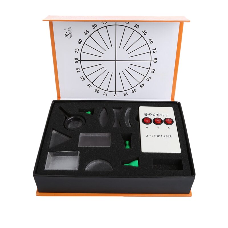 Optical Concave Convex Lens Prism Set Physical Optical Kit Laboratory Equipment