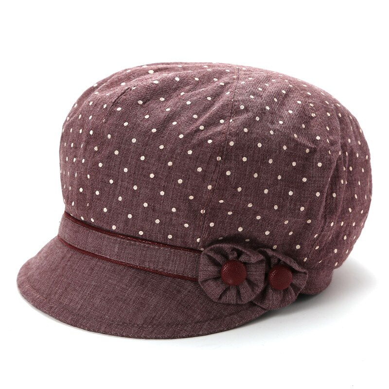Gorro Visore de para mujer, gorra Coreana de ocio para estudiantes, Boina para otoño y primavera, novedad de: Morado