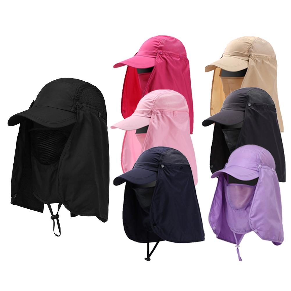 Unisex Waterdicht Uv-bescherming Ademend Baseball Hoed Cap Met Gezicht Hals Flap Outdoor Toerisme Fietsen Vissen Zonnehoed