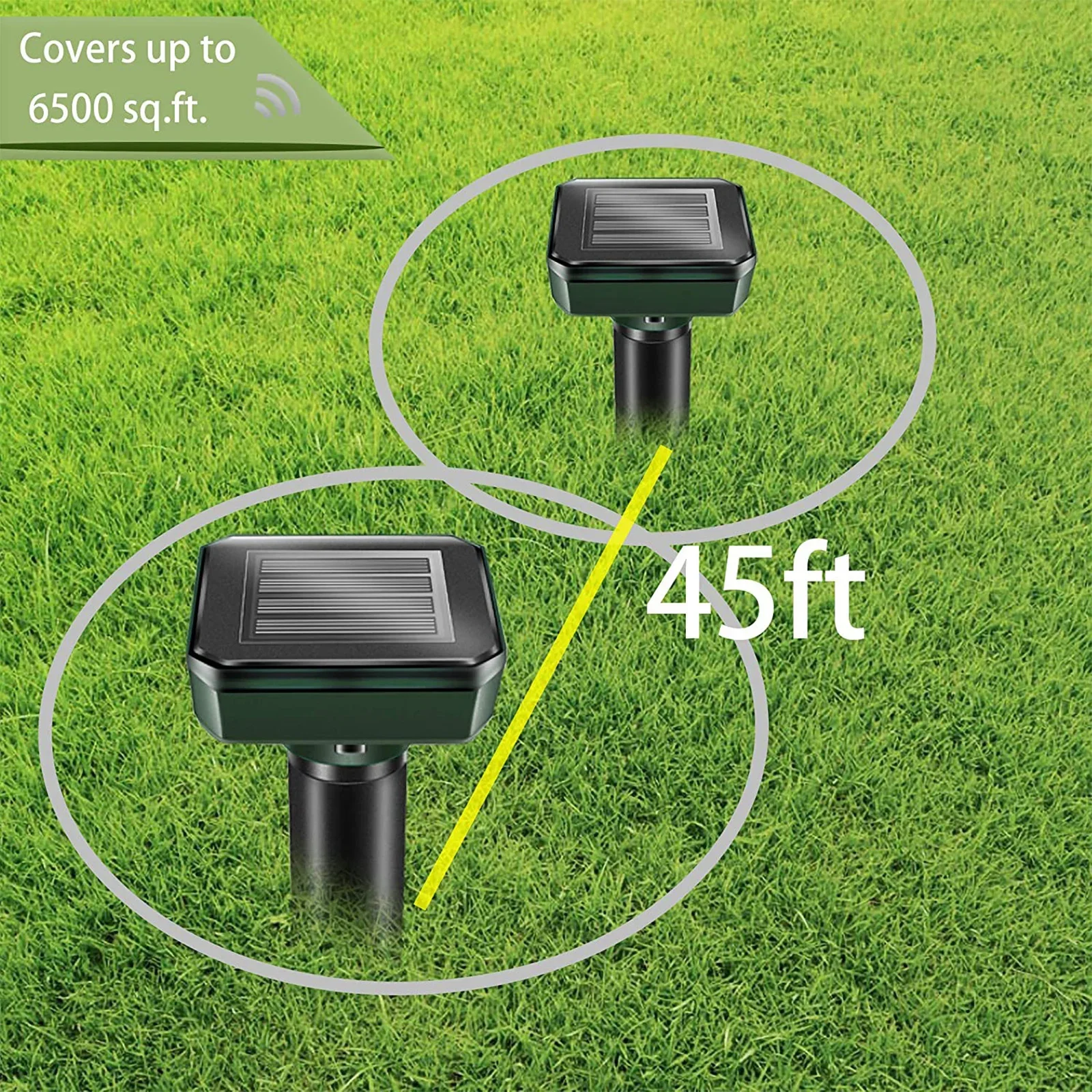 12PCS Solar Powered Pest Repeller Ultrasonic Mole Repellent Gopher Vole Snake Rodent Chaser For Lawn Garden Pest Control