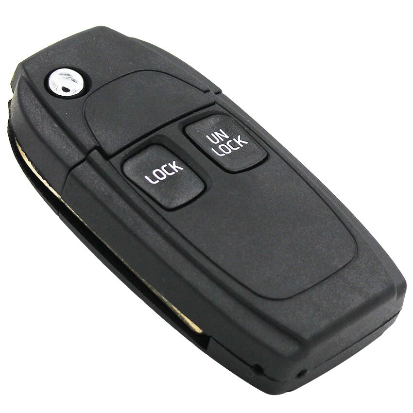 Funda inteligente para llave de coche carcasa para llave remota de 2 botones, hoja sin cortar para Volvo C70, S40, S60, S70, S80, S90, V40, V70, V90, XC70, XC90