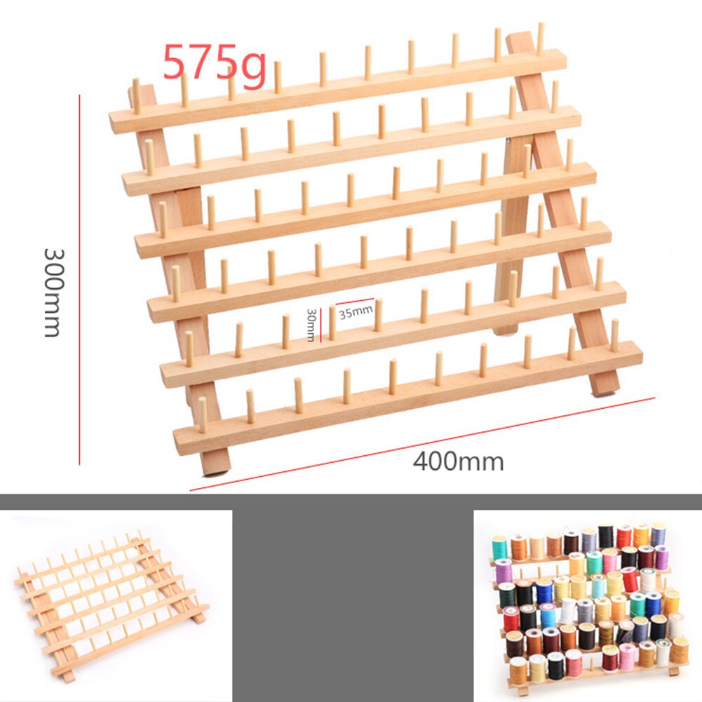 46/60 Spools Folding Wooden Thread Stand Holder Cones Stand Shelf Sewing Embroidery Storage Organizer rack