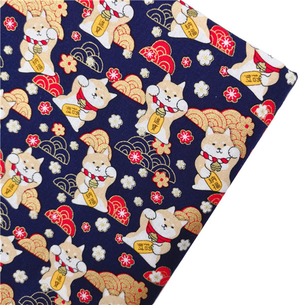Mantel para coser DIY, colchas hechas a mano, decoración de algodón para el hogar, estampado reactivo de satén, estilo bronce, flor de ciruela, tela de gatos