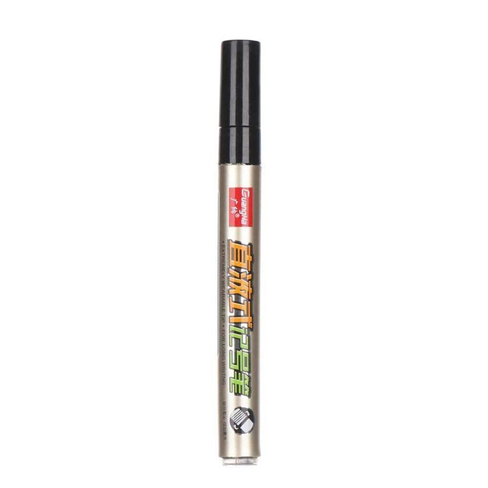 1pc hvid rød blå sort farve tusch pen mærke logstik olieagtig keramisk glas skive enkelt plast pen optisk hoved mar  f3 g 9: Sort