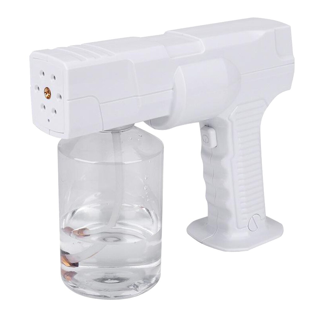 600mL Sanitizer Fogger Machine, Handheld Rechargeable Nano Mist Sprayer Sanitizer with Blue Light for Disinfec-tants