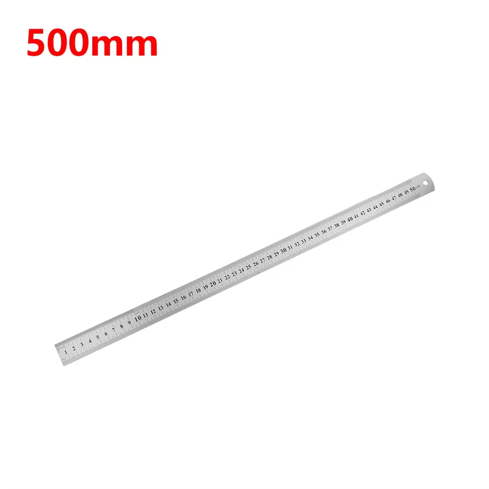 Stalen liniaal Roestvrijstalen liniaal 6 in-20 inch liniaal Stalen liniaal Stalen liniaal 40 cm IJzeren liniaal Stijve liniaal: Light Grey