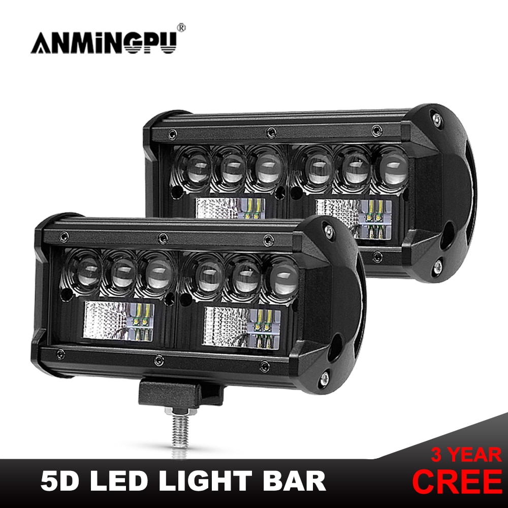 Anmingpu 4 "7" 12 "Offroad Led Bar 12V 24V Spotlight Led Light Bar Voor Truck suv 4X4 4WD Boot Tractor Atv Auto Led Verlichting Bar