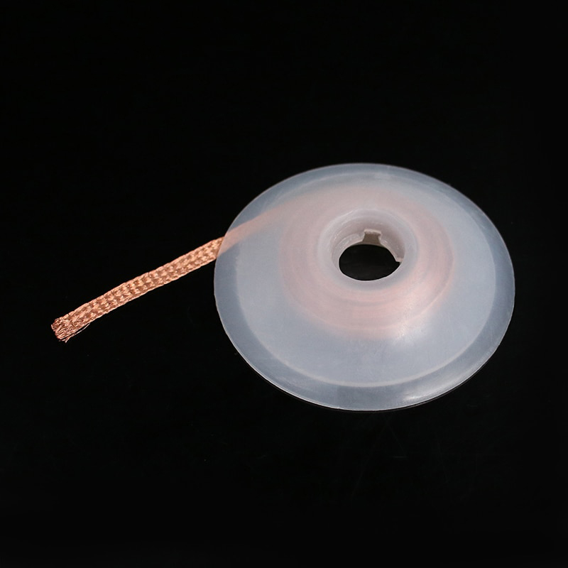 1mm-2.5mm-4mm 1,5 M 3M trenza para desoldar removedor de soldadura alambre de mecha soldadura estaño Cable con ventosa Cable de plomo herramienta de reparación de flujo AN
