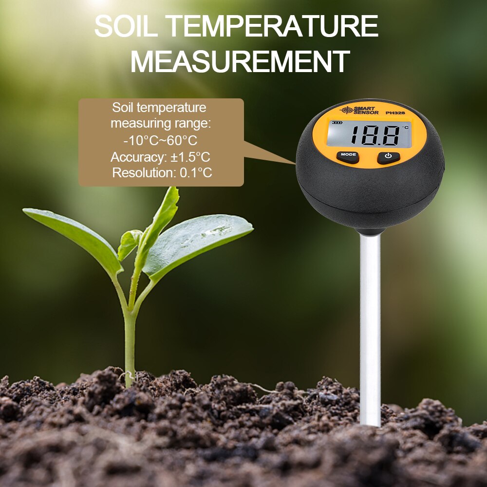 Digital Soil PH Meter Soil Acidity Tester 3 in 1 Temperature Humidity Tester for Flower Agriculture Orchard Moisture Detector