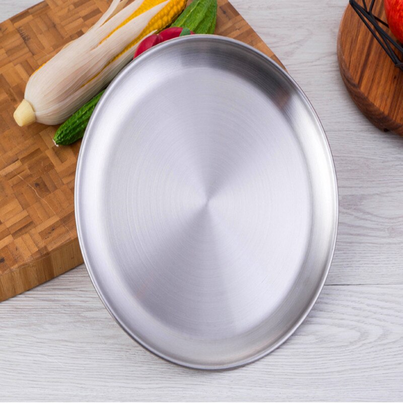 Middagstallrik thali servis servis för rund metallfat indisk middag med lågt pris: 26cm hårfäste finish