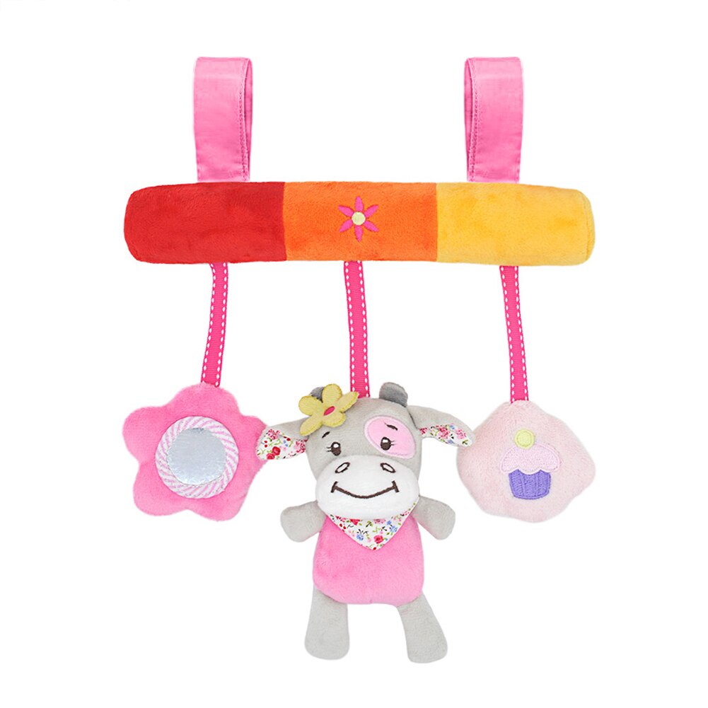 Cartoon Animal Mobile Toddler Comfort Newborn Infant Stroller Musical Bell Cute Rattle Toy Crib Bed Car Hanging Plush