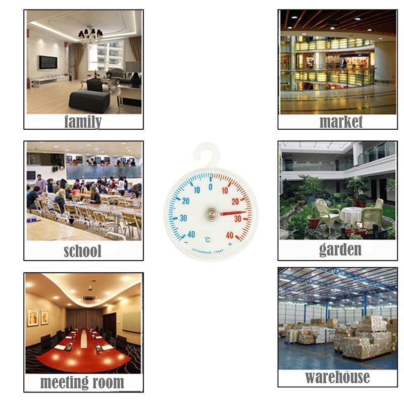 Dial Thermometer Indoor Outdoor Window Wall Temperature Gauge for Greenhouse Garden Home Temperature Monitor for household