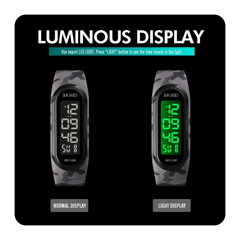 Luxe led-licht digitale horloges merk skmei heren dameshorloge 50m waterdichte datumweergave sport polshorloge reloj hombre klok