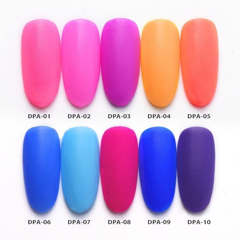 Ongles paillettes couleur mate dégradé Nail Art poudre sans lampe Cure ongles Art décorations