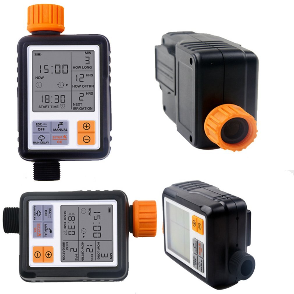 Automatic Programmable Digital Water Timer Large Screen Waterproof For Lawn Watering System Built-in Battery Irrigation Timer