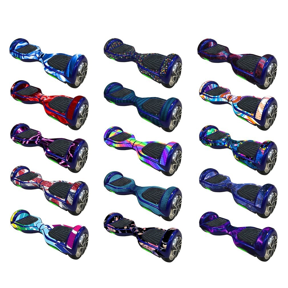 6.5 inch zelfbalancerende elektrische scooters wielbord beschermende pvc hoes huid sticker klassieke hoverboard auto decoratie