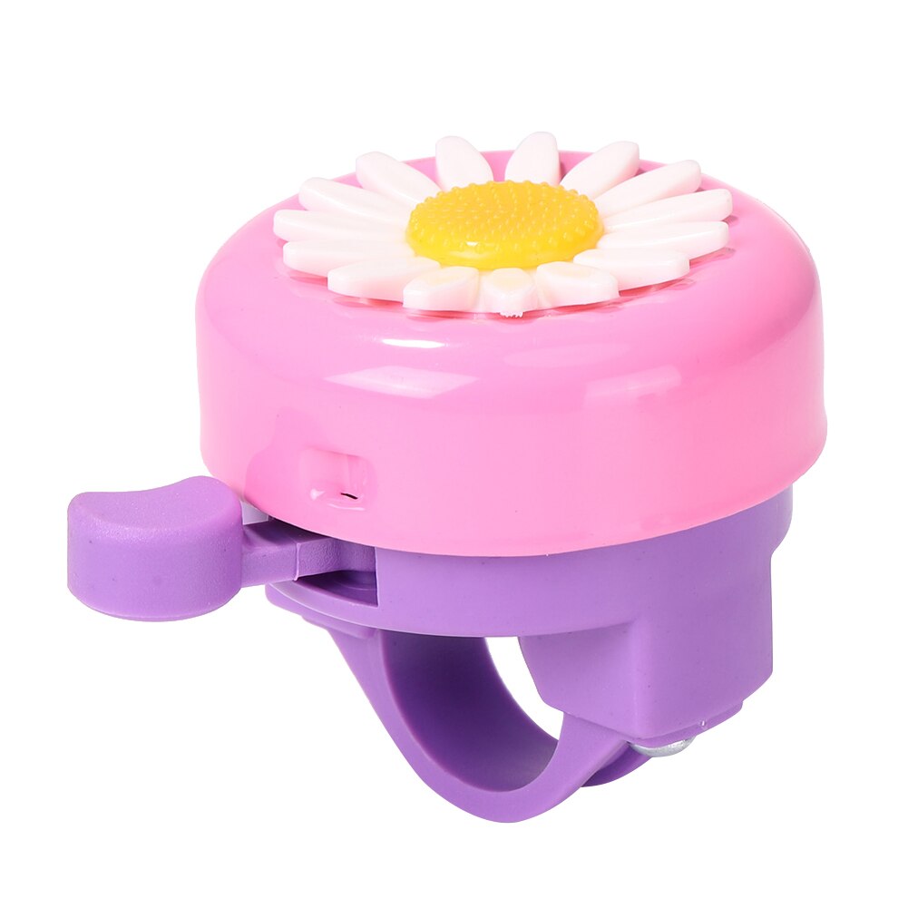 Child Bike Bell Daisy Cycling Horns Funny Mountain Bike Road Bicycle Marguerite Handlebar Horn Safety Alarm Bell for Kids: PINK and Purple