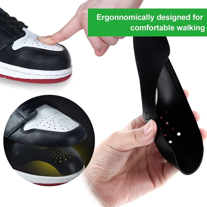 Protector de pliegues para zapatos, antiarrugas, soporte para la punta del pie, Protector ligero para mantener las zapatillas, 2 piezas