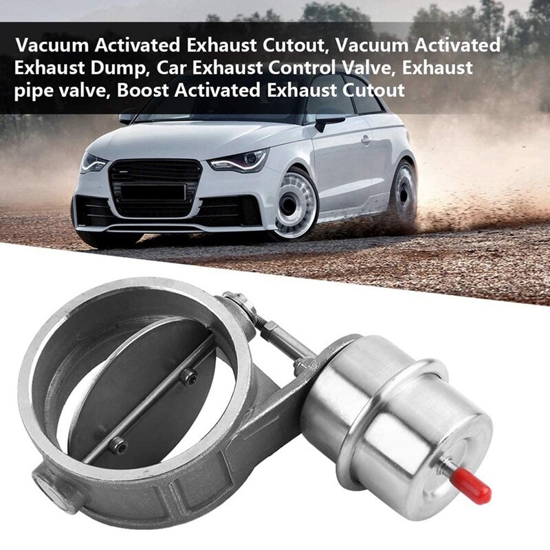 Car Exhaust Control Valve Boost Vacuum Activated Exhaust Cutout Open Style Pressure 1 BAR