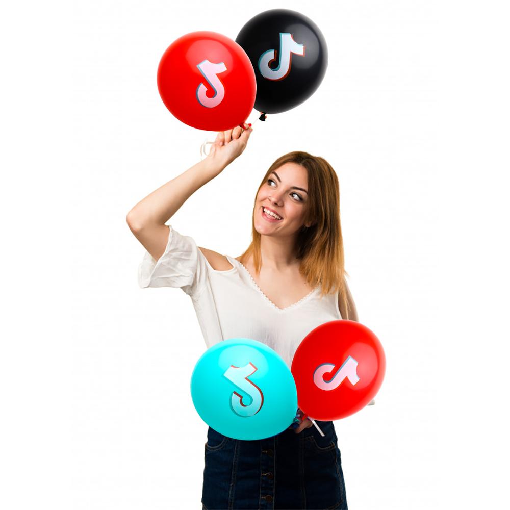 40pcs/set Party Balloons TIK Theme TOK Balloons Music Note Balloon Birthday Party Decoration Supplies for Fans Central Cafe