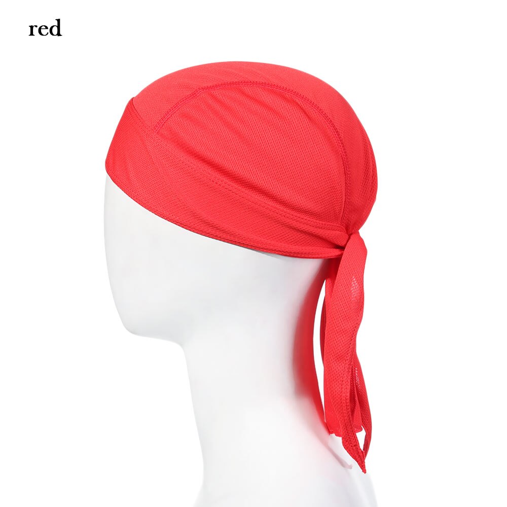Bandana unisexe pour cyclisme en plein air, 1 pièce, casquette de Pirate respirante à séchage rapide, doublure de casque, refroidissement de vélo, couvre-chef de Sport: red