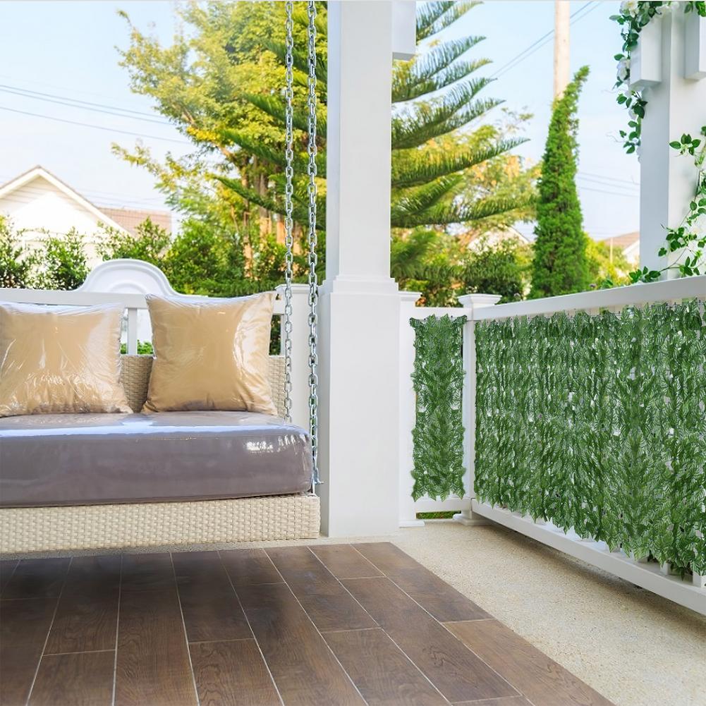 Artificial Green Leaf Screening Rolls Privacy Fence Screen Hedges Color-printed Creeper Balcony Private Screen Can Be Spliced