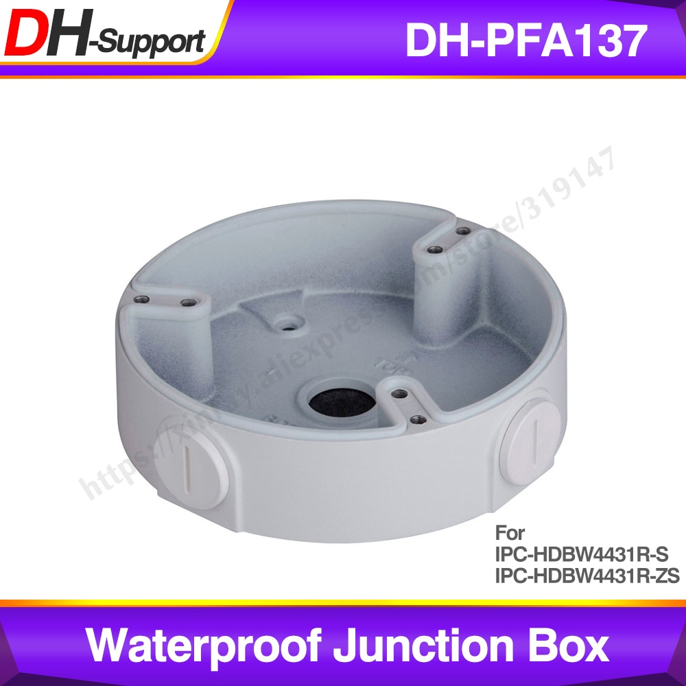 Dahua Waterproof Junction Box PFA137 For Dahua IP Camera IPC-HDBW4431R-S & IPC-HDBW4431R-ZS CCTV Mini Dome Camera DH-PFA137.