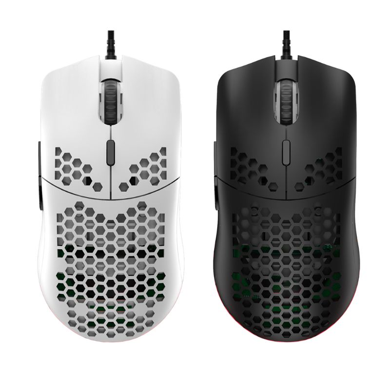 M6 holle honingraatpatroon game muizen lichtgewicht rgb bedrade gaming muizen 12000 dpi 7 toetsen voor gameliefhebbers