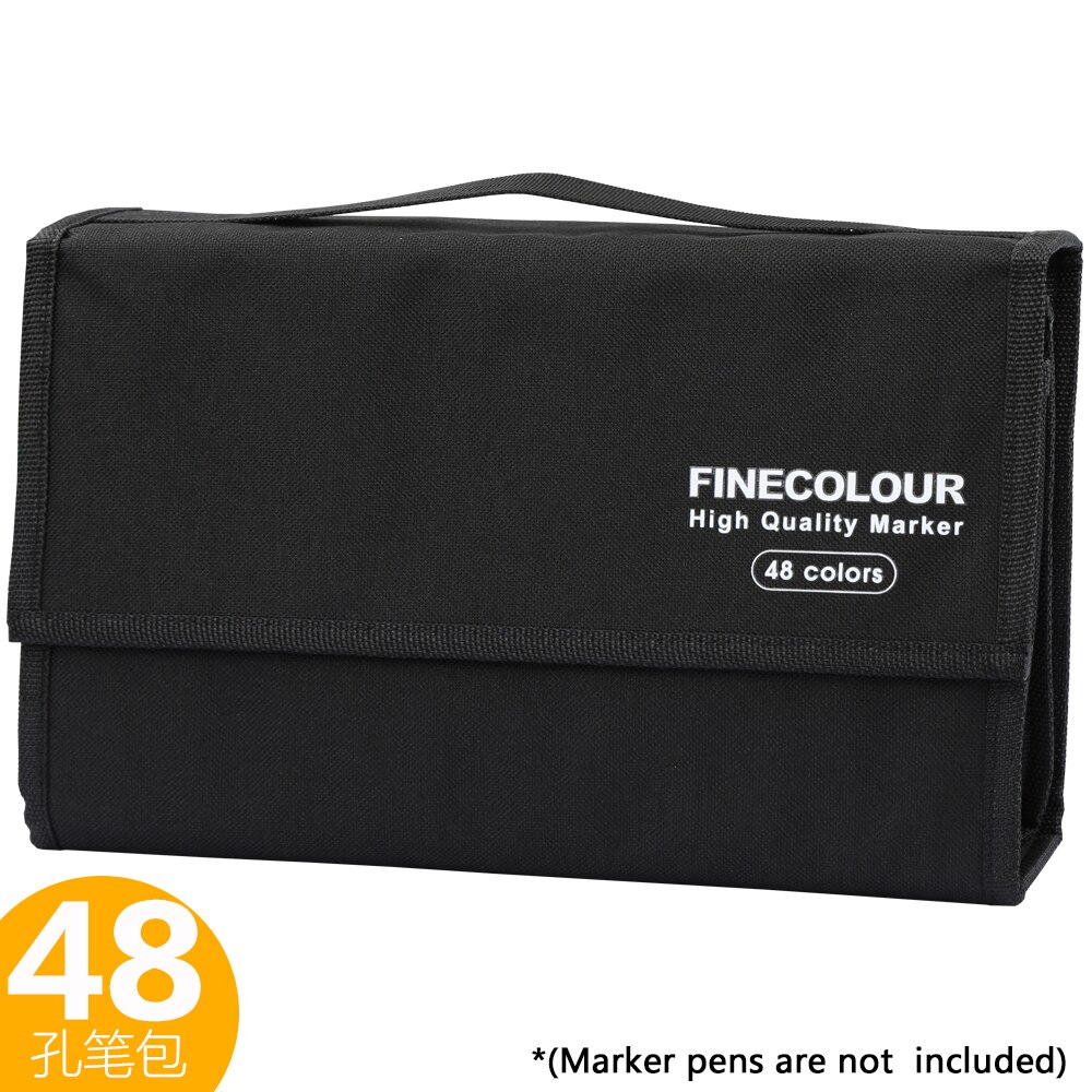 FINECOLOUR Marker Pen Case Large Zipper Bags for Art Marker Fineliner Organized Portable Convinient Pencil Case Art Supplies: 48