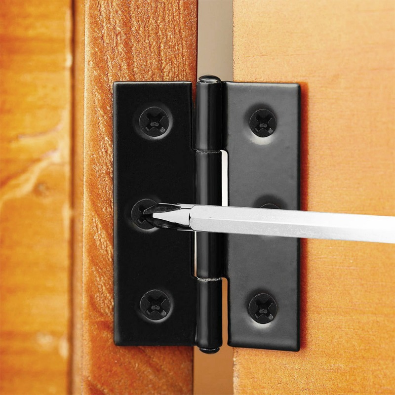 1–10 Stück schwarze Türscharniere, Edelstahl, Möbel-Stoßscharniere, Fenster, Schrank, Schublade, flache Scharniere, 2-Zoll-Türschließer, Hardware-Werkzeug