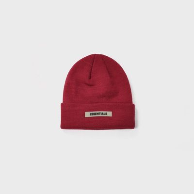 Essentials 100% 1:1 Knitted Hat Baseball Cap Fog Dad Hat Kanye West Jerry Lorenzo hip hop cotton high street: Red Hat