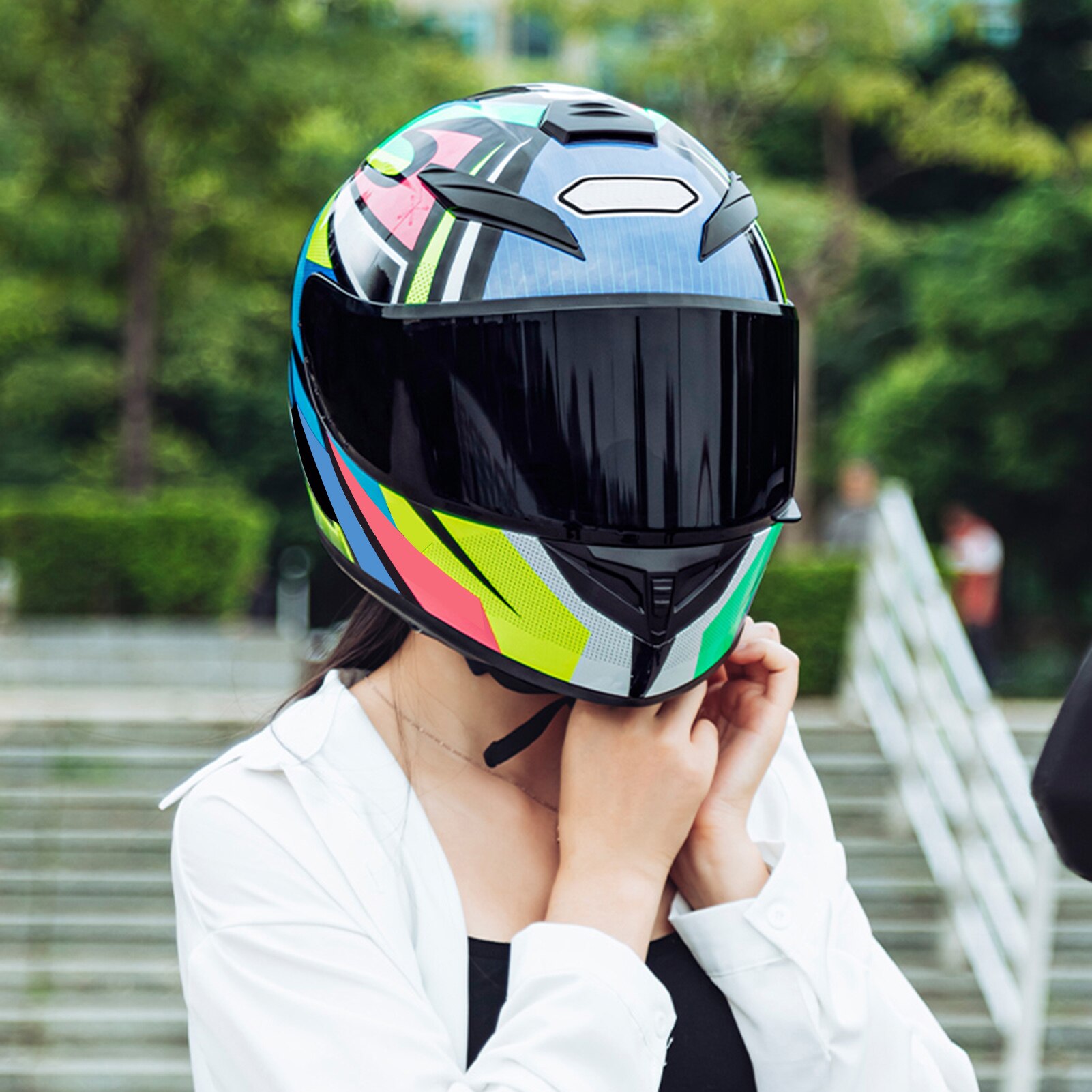 Motorcycle Full Face Helmet Rapid Street Helmet Unisex Adult Cool Rider Equipment Four Seasons Street Touring Motorcycle Helmet