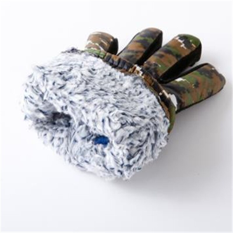Mannen in de winter om warm handschoenen antislip motorrijden fiets met fluwelen camouflage grote katoenen ski handschoenen ST-608