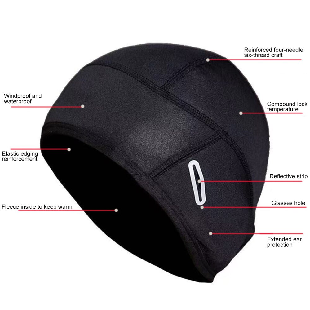 Gorro térmico para ciclismo para hombre y mujer, gorro de invierno a prueba de viento para esquí, correr, esquiar, montar en moto, Mtb, 1 unidad