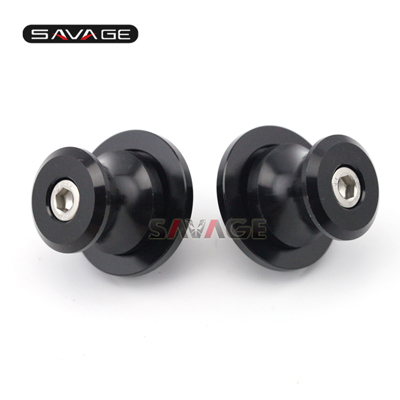 Swingarm bobines curseur pour Aprilia RSV 1000/1000R/4/4R SMV 750/1200 Tuono 1000/1000R EVT1200 SL750 vis de support M6 CNC: Black